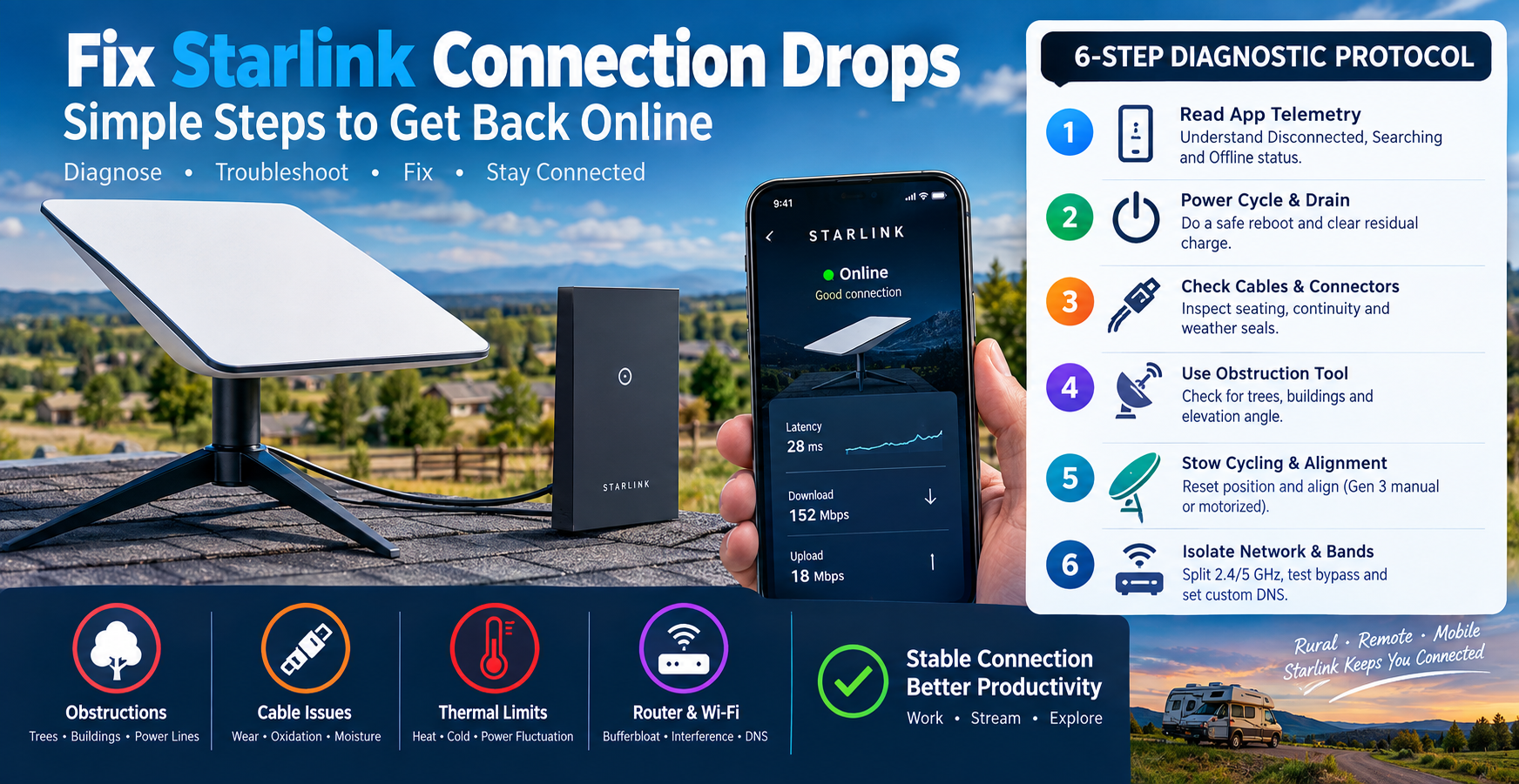 You are currently viewing Fix Starlink Connection Drops: 9 Proven Fixes (2026)
